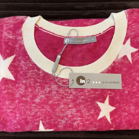 In2 by InCashmere- Stars Cashmere-Blend Super Soft Sweater size Medium - Picture 6 of 7